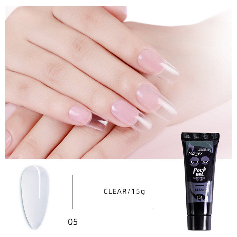 Mobray Nail extension glue 15ml non-paper support crystal fast nail extension gel UV phototherapy glue