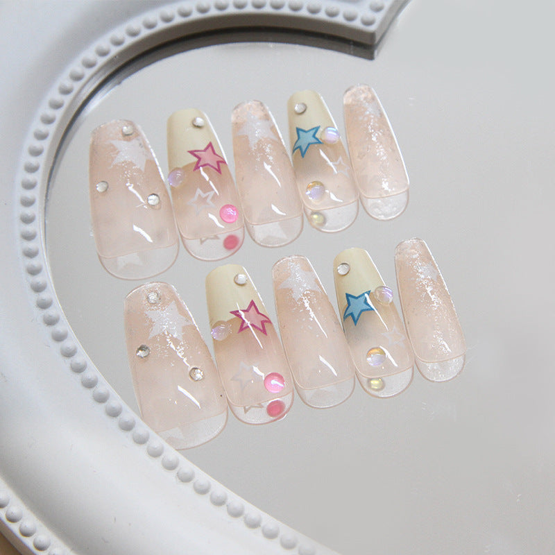 Nail Stickers Detachable Nail Crystal 24 Pieces