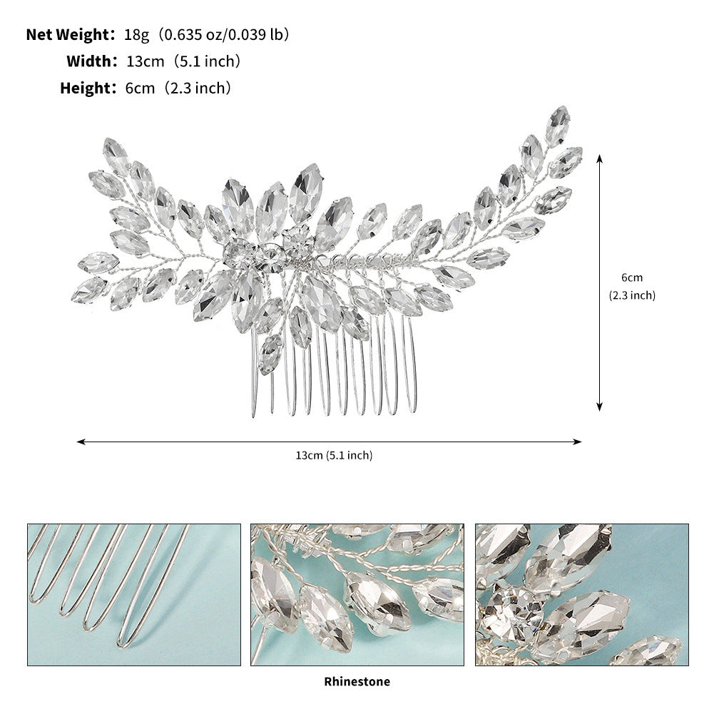 Rhinestone Tuck Comb Hair Comb Exquisite Handmade