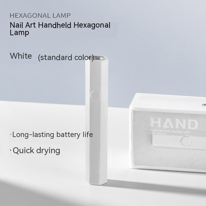 Hexagonal Small Portable Electric Storage Design Mini Nail Tip Heating Handheld Lamp