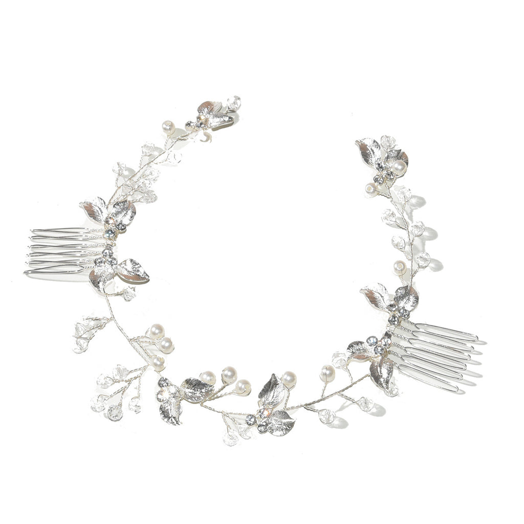 Mailang Handmade Golden Twisted Flower Hair Comb Headdress