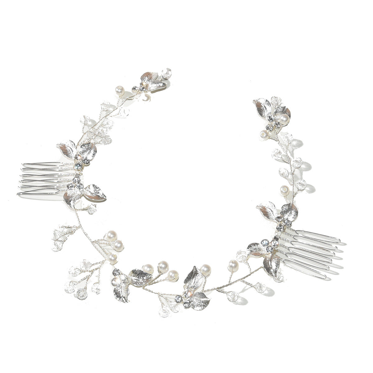 Mailang Handmade Golden Twisted Flower Hair Comb Headdress