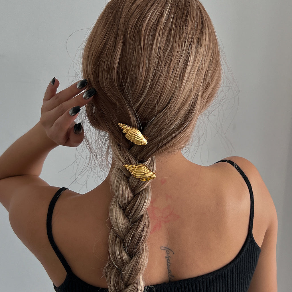 High-end, Niche Ocean-style Alloy Headpiece Featuring A Large Scallop