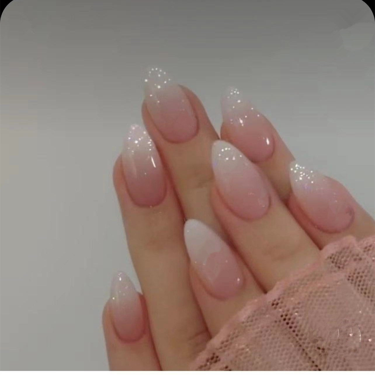 False Nail Patch Peach Powder Gradient Apricot