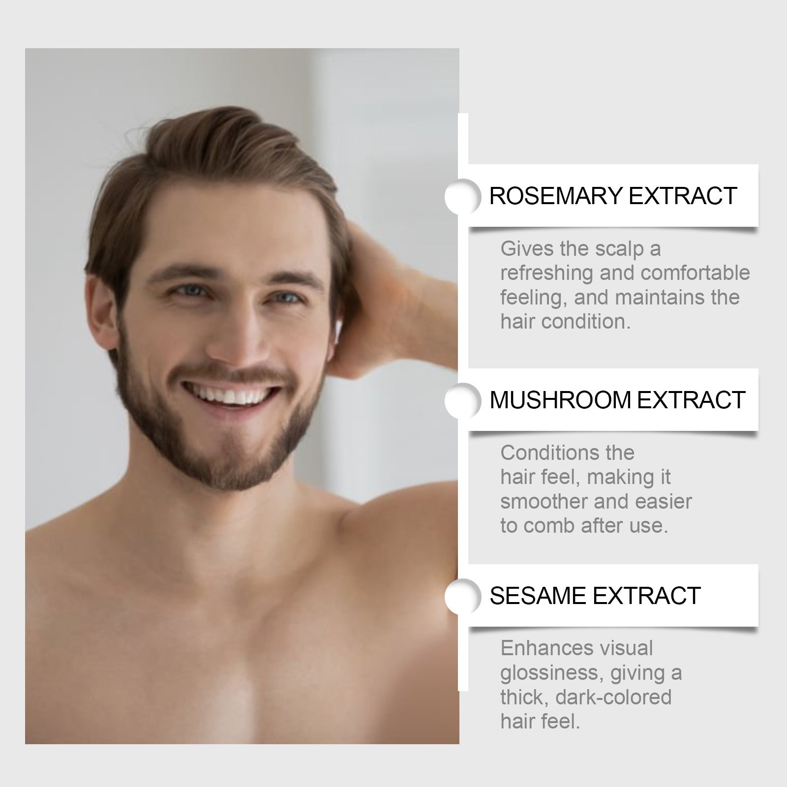 Jaysuing Men's Instant Hair Shampoo Series