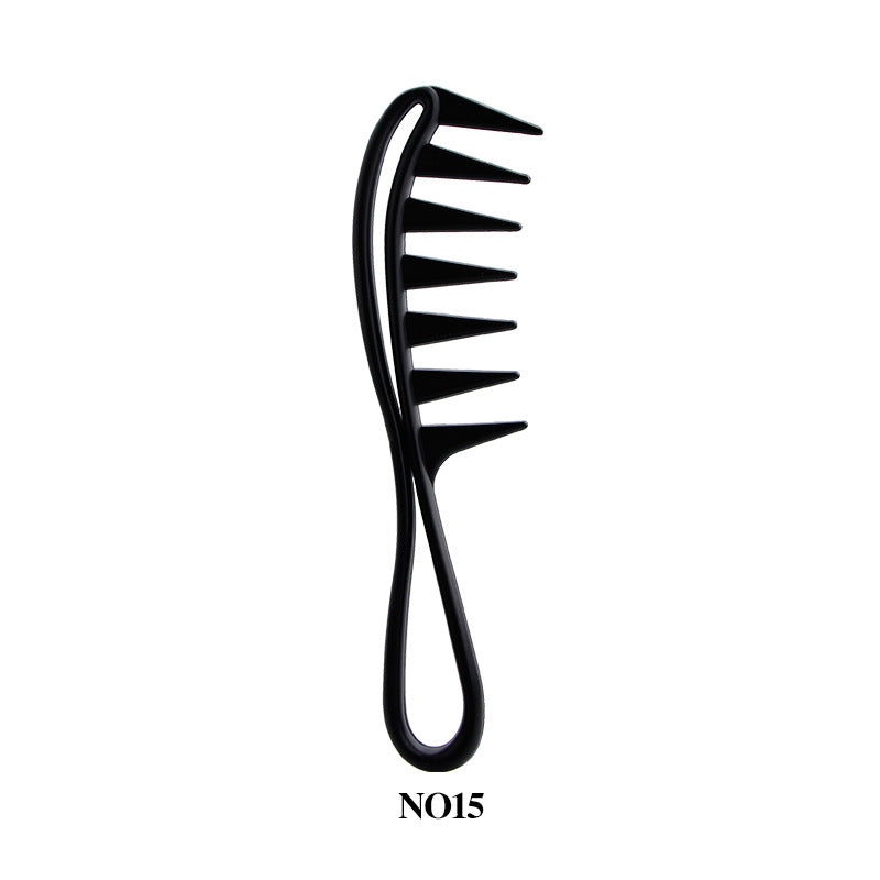 Three-dimensional Handle Comb For Greasy Hair Hair Saloon Dedicated Wide Tooth Shark Comb