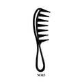 Three-dimensional Handle Comb For Greasy Hair Hair Saloon Dedicated Wide Tooth Shark Comb