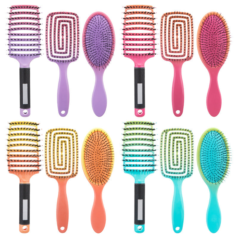 Gradient Curly Hair Hollow Comb Set
