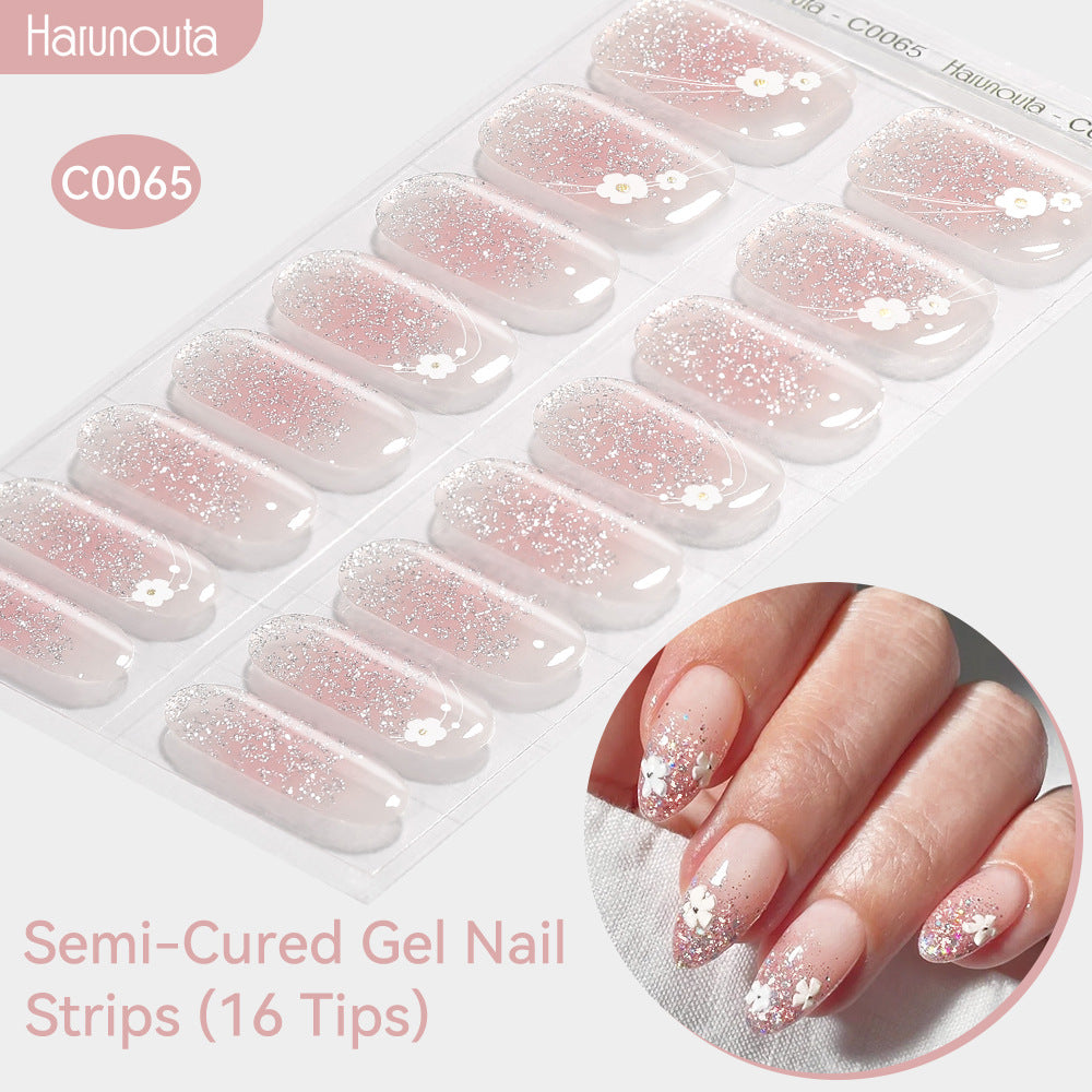 Harunouta Nail Stickers UV Gel Nail Sticker Semi-curing