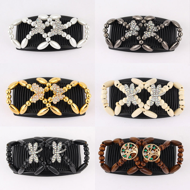 Fashionable And Changeable Women's Double Row Hair Comb Hair Band