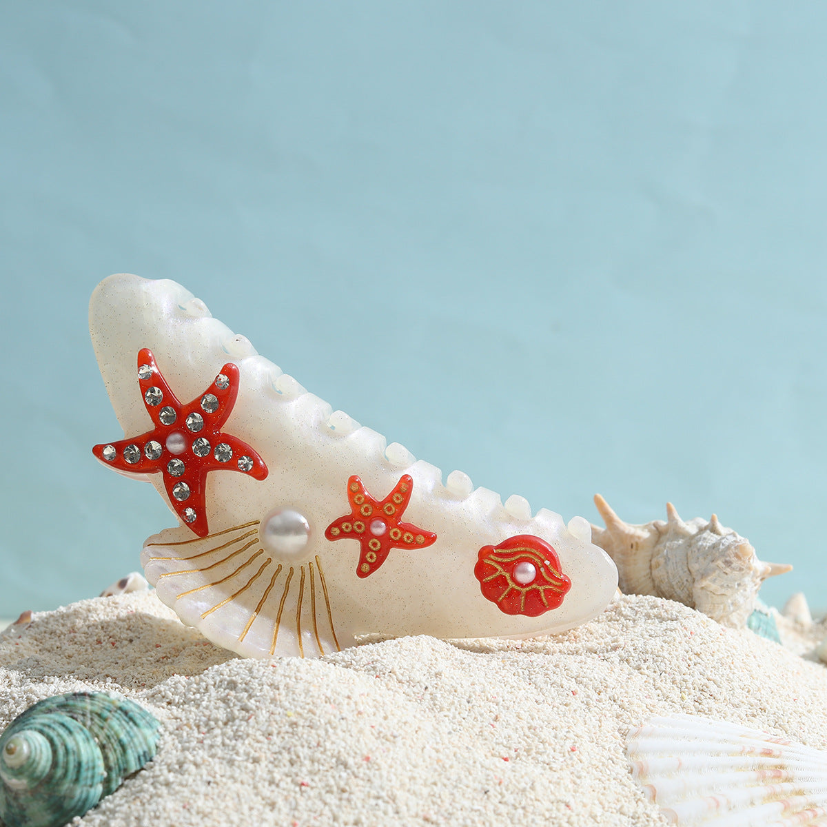 Ocean Acrylic Starfish Shell Temperament Seabed Barrettes