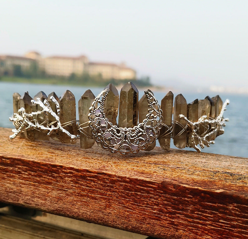 Rock Crystal Party Moon Branch Hairband