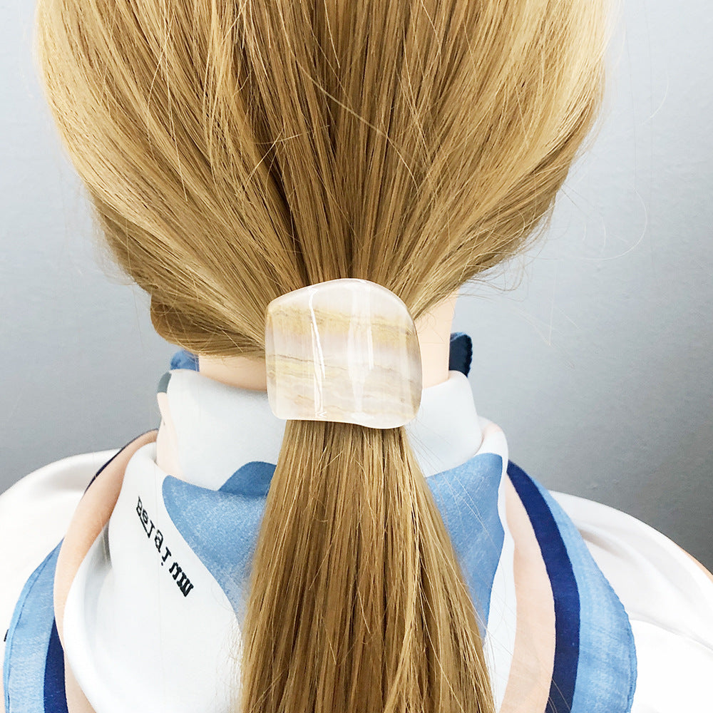 Simple Casual Ponytail Hairpin Resin U-shaped Seamless Advanced Sense