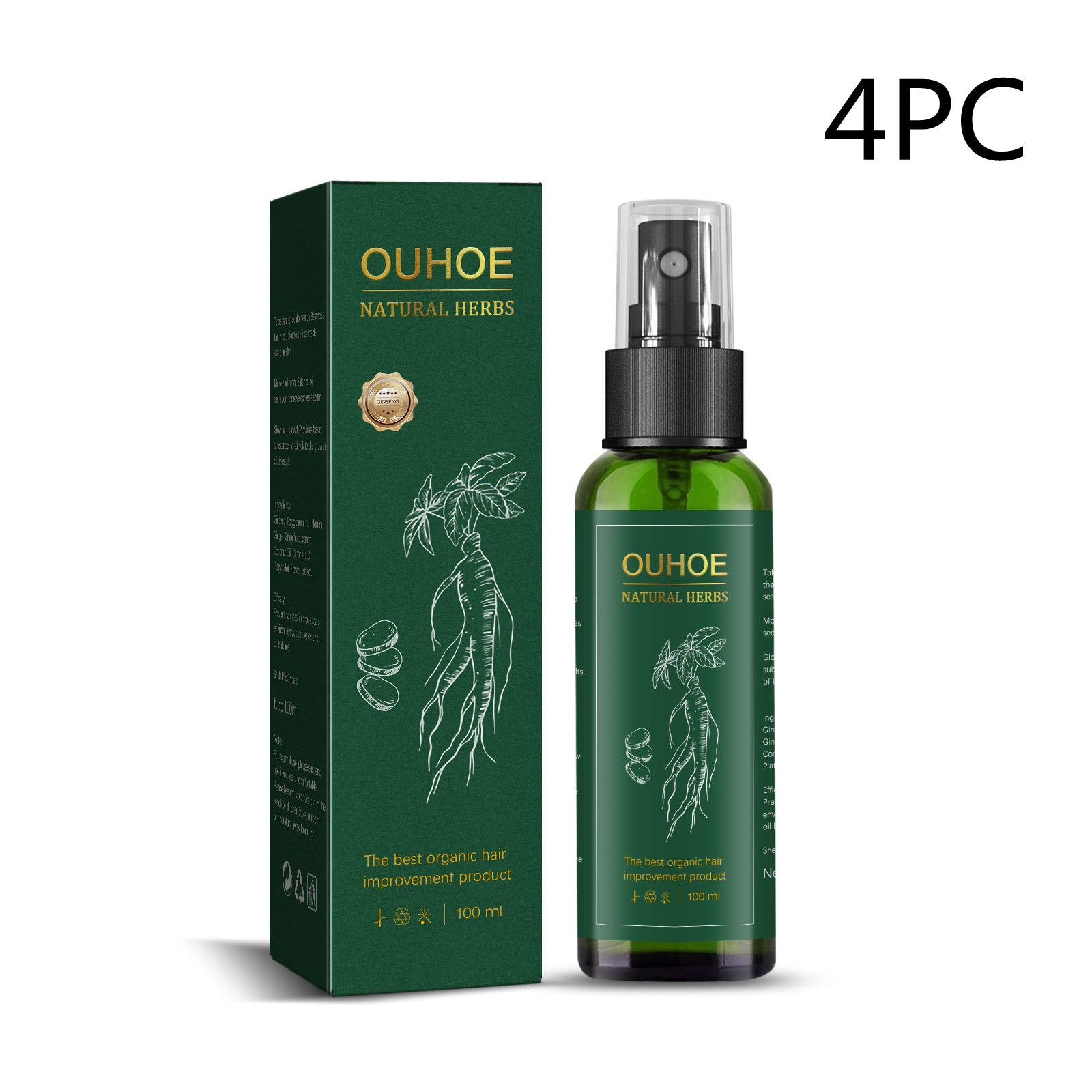 Ouhoe Ginseng Hair Growth Liquid Spray To Prevent Hair Loss