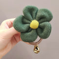 Flower Hair Circle Plush Leather Case