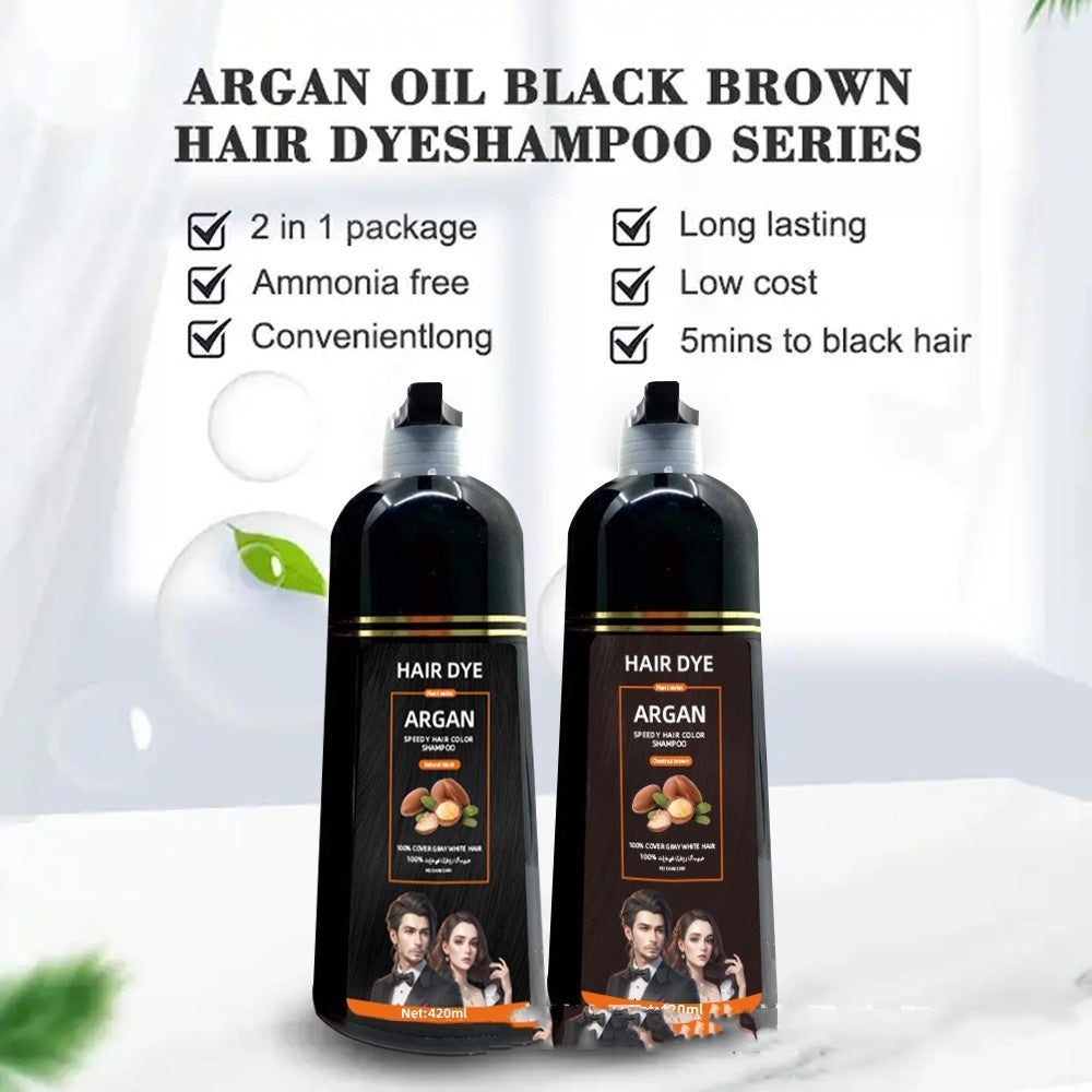 Hair Color Cream Bubble Black Dyed