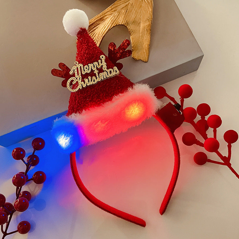 Christmas Antlers Hairband Decoration Plush