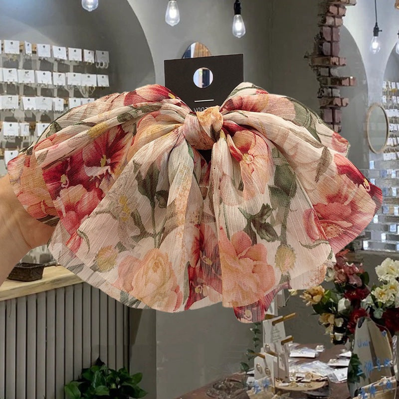 Korean Elegant Simple Chiffon Tulle Floral Bow