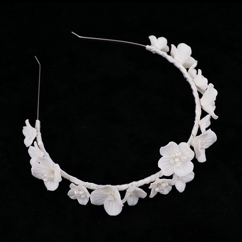 Women's Ceramic Camellia Flower Hair Hoop
