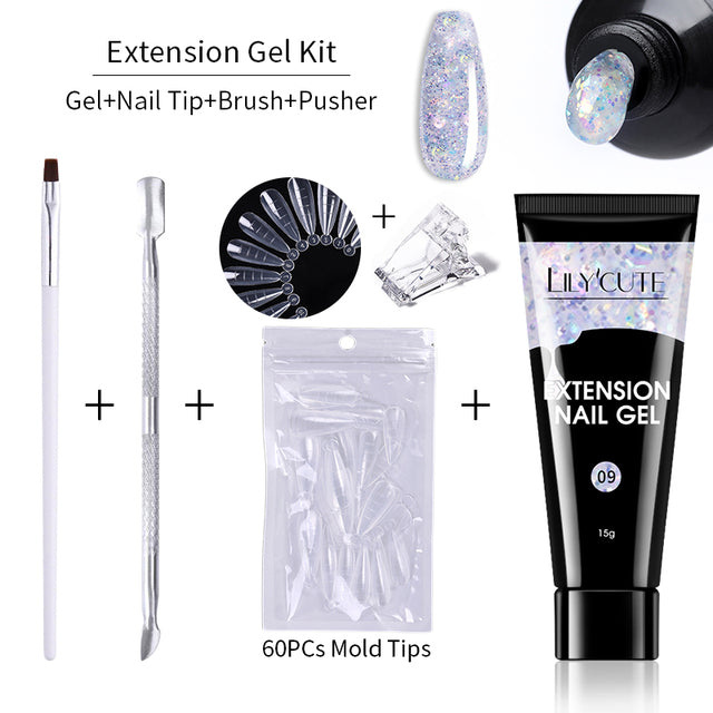 Lilycute 15ml Nail Extension Gel Kit