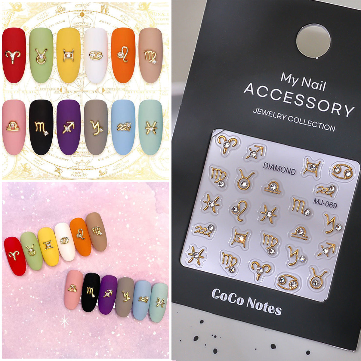 My Nail Accessories Constellation High-grade Exquisite Adhesive Relief Nail Sticker