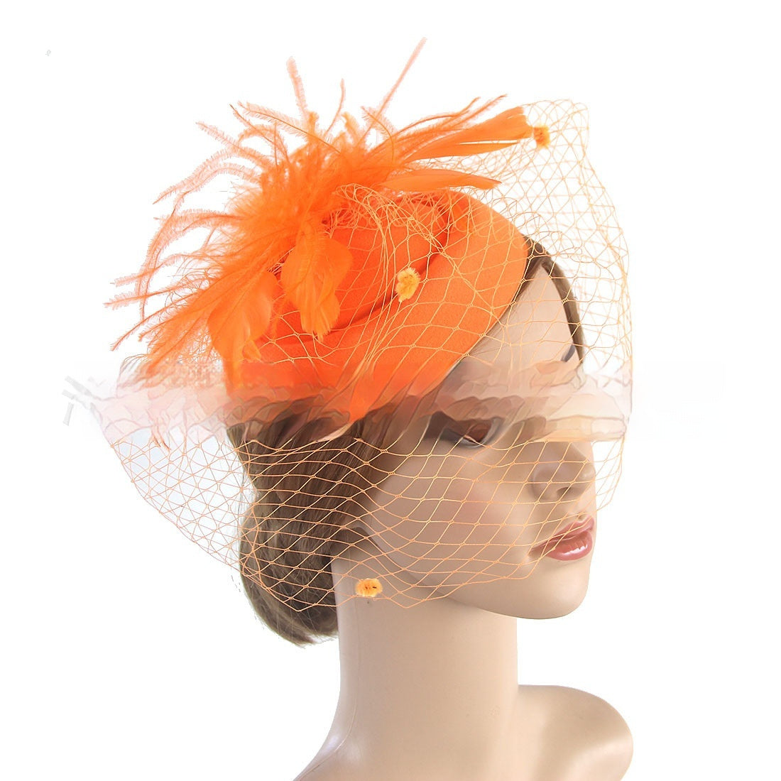 Vintage Bridal Veil Headdress Veil Billycock