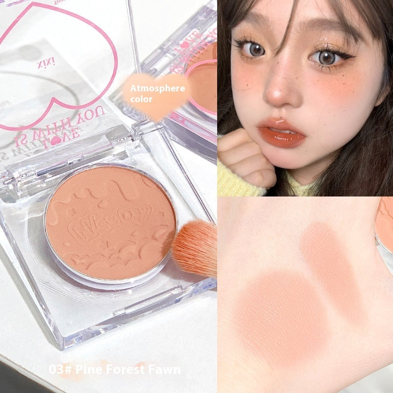 XIXI Cha Cha Peach Heart Monochrome Blush Low Saturation