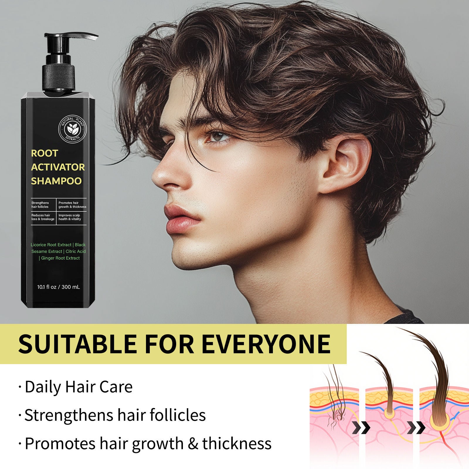 Cleansing Scalp Oil Control Anti-dandruff Nourishing Hair Root Shampoo
