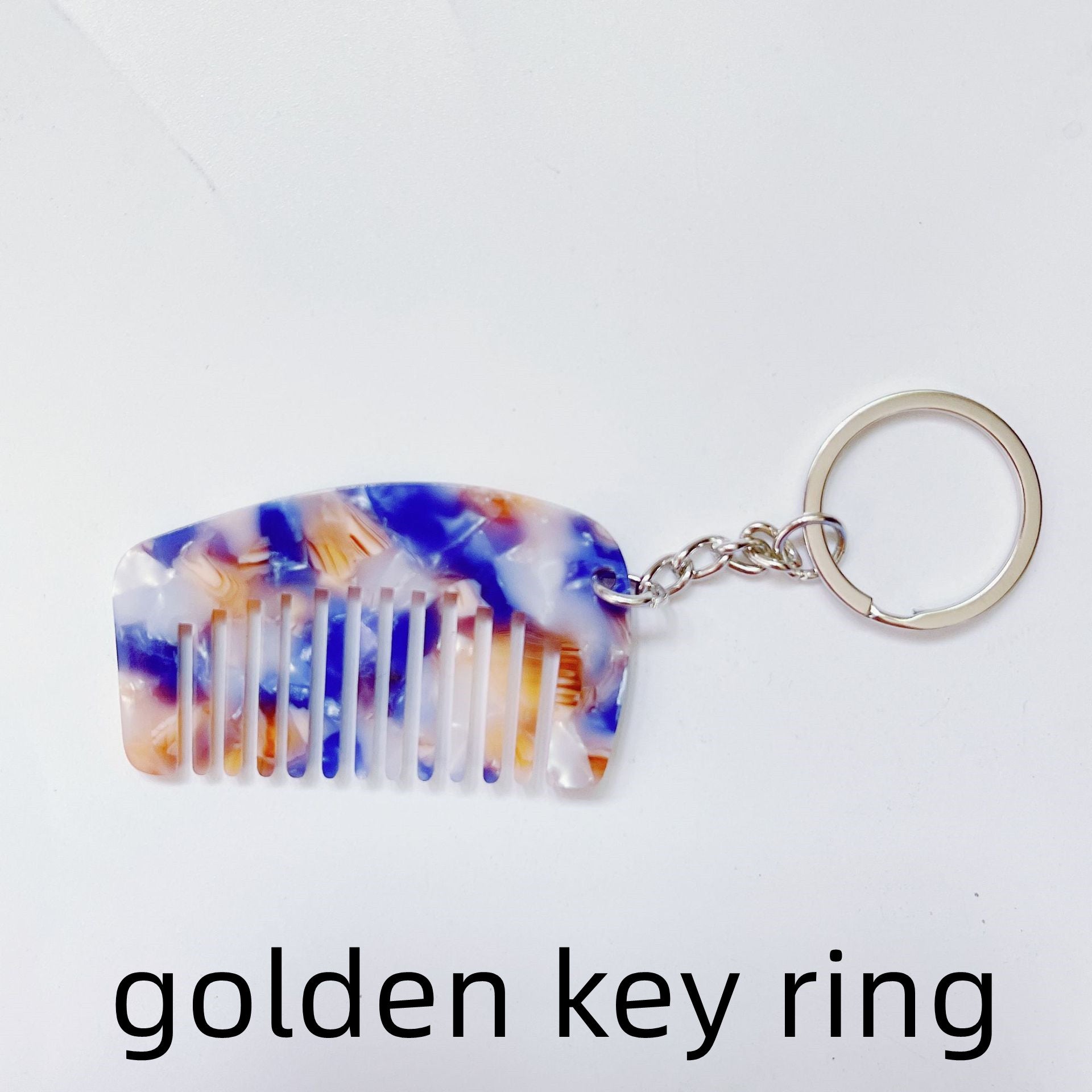 Acetic Acid Plate Mini Comb Key Chain Pendant Portable