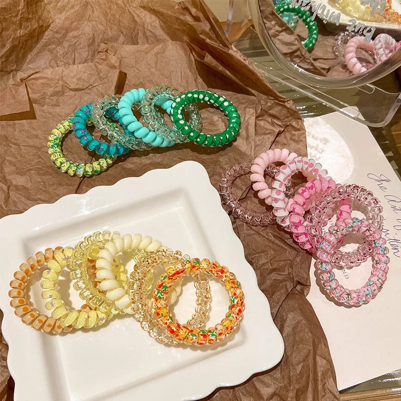 Telephone Wire Hair Ties Hair Rope Hair-binding High Elasticity Not Tight Hair