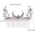 Retro Branch-and-Crescent Moon Hair Comb For Women Fashionable Headpiece