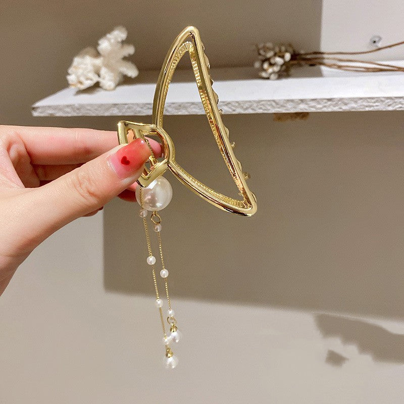 Frosty Design Geometric Chain Long Fringe Hair Clip