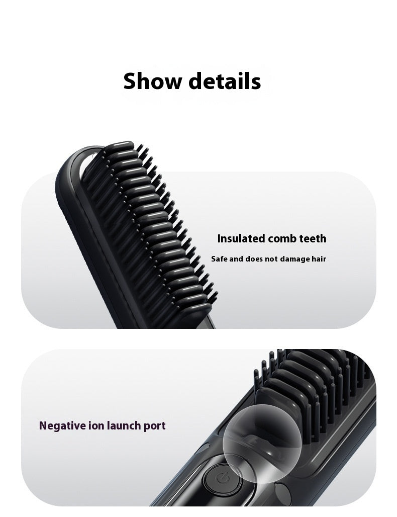 Wireless Straight Comb Anion Fluffy Artifact
