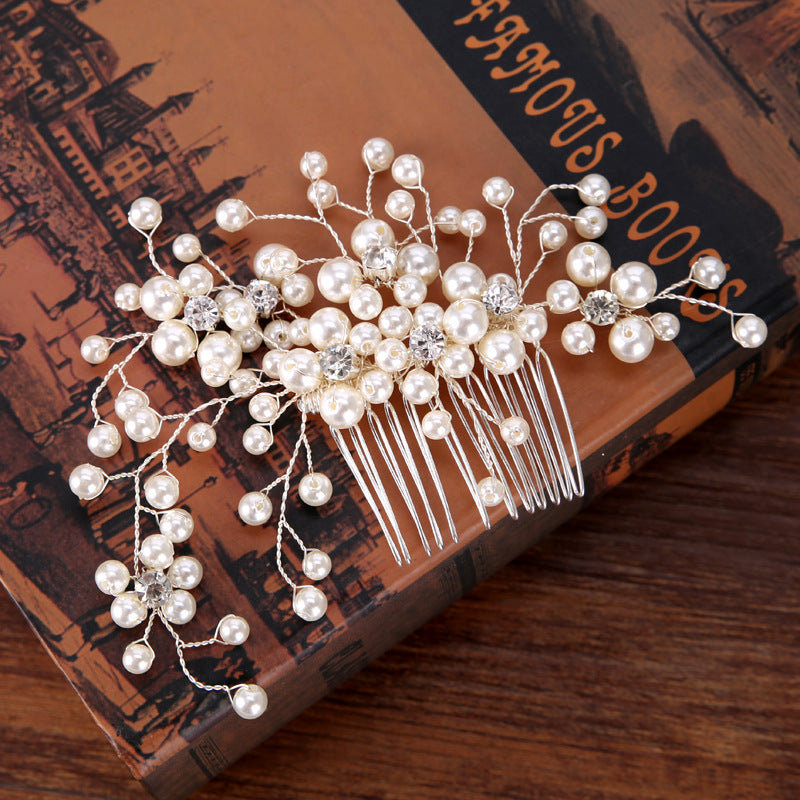 Handmade Glass Crystal Hair Comb For Bride
