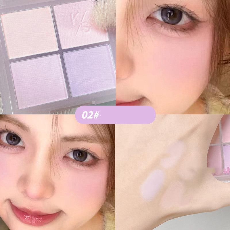 Kakashow Four Color Blush Palette Natural Nude Makeup Highlighting And Contouring