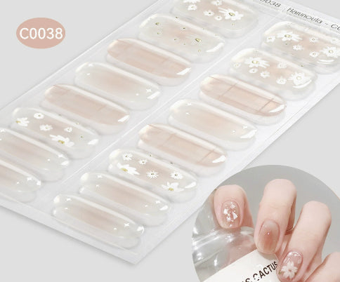 Harunouta Nail Stickers UV Gel Nail Sticker Semi-curing