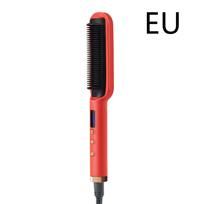 Negative Ion Straight Curling Dual-purpose Electric Heating Hair Straightening Comb