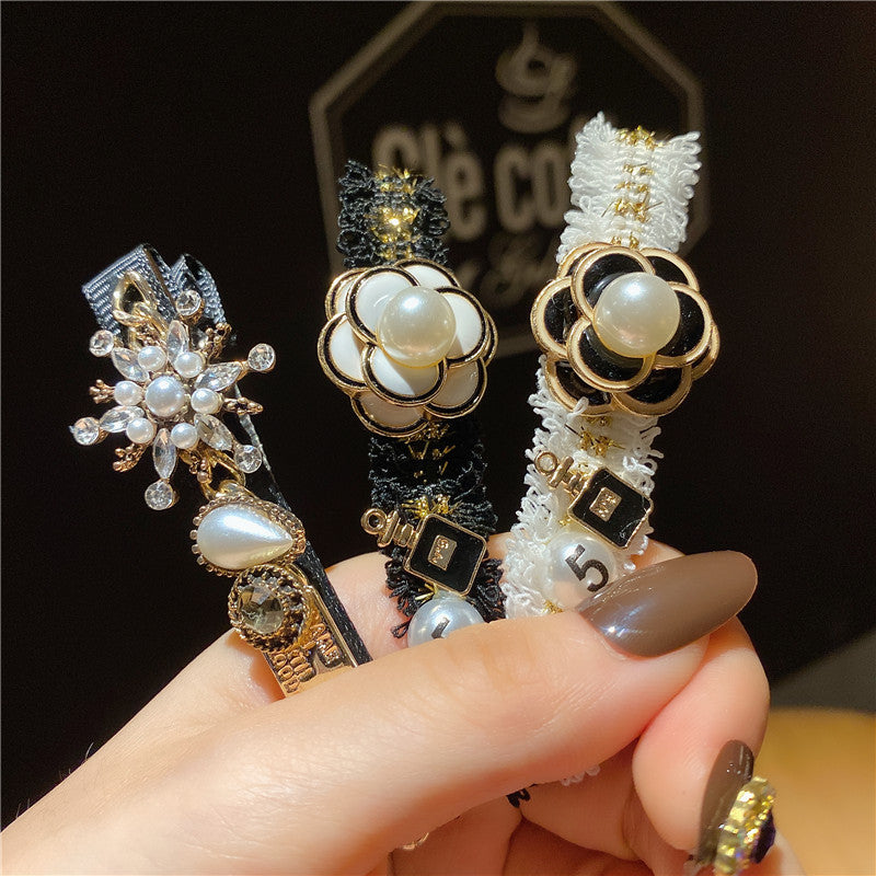 Classic Style Camellia Barrettes Female Sweet Fairy Fringe Clip Head Accessories