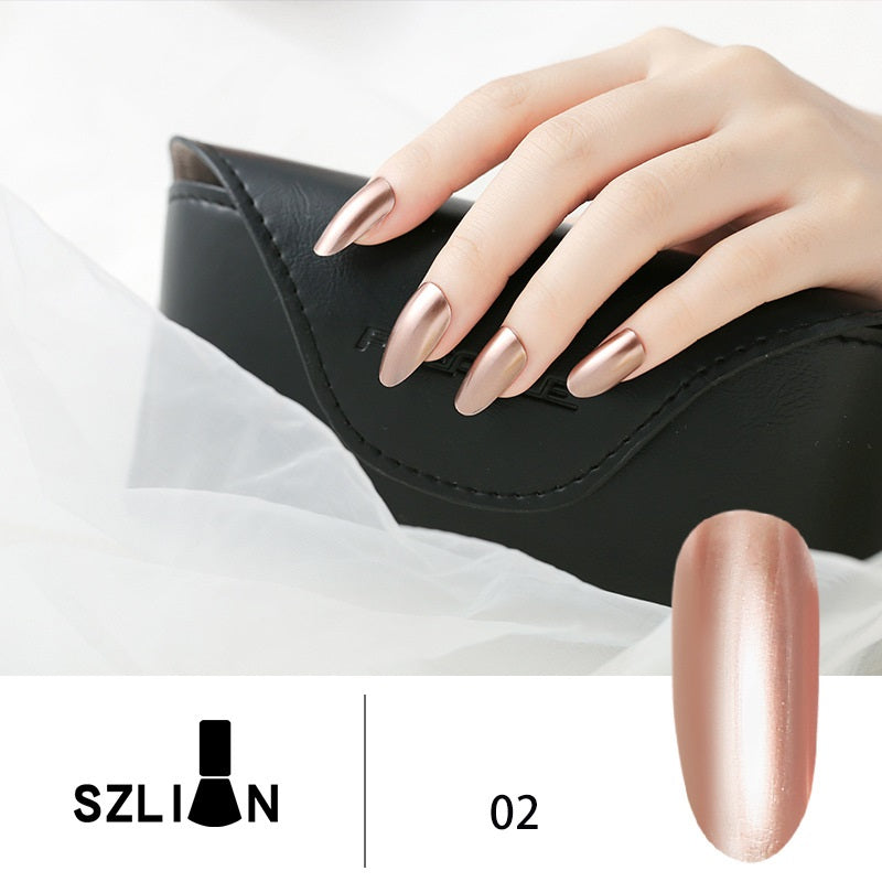 SZLIAN Metallic Silver Lasting Non-Peelable Mirror Nail Polish