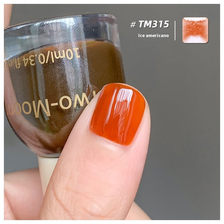 Two-Moons Summer Nail Polish Baking-free Non-tearing Jelly Juicy Grape Amber Strawberry Chopsticks