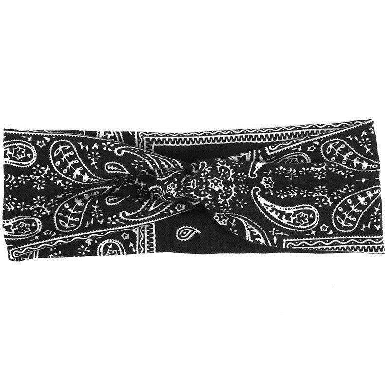 Wide Cotton Elastic Headband Female Hood