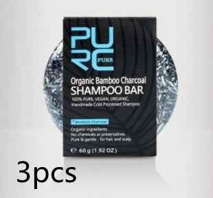 PURE Hand-Extracted Soap Shampoo Bamboo Charcoal Shampoo Soap
