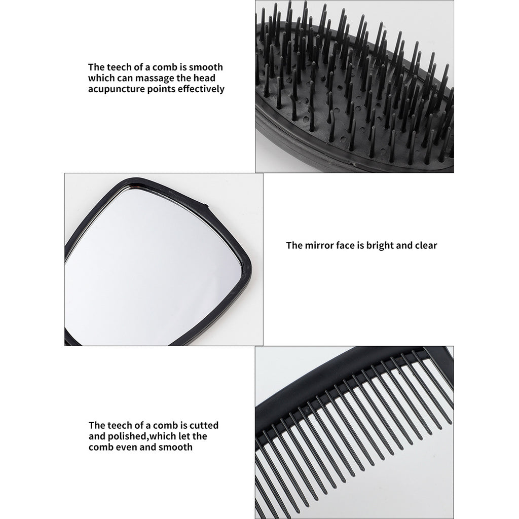 Desktop Hair Curling Comb Mirror 4-piece Combination Suit