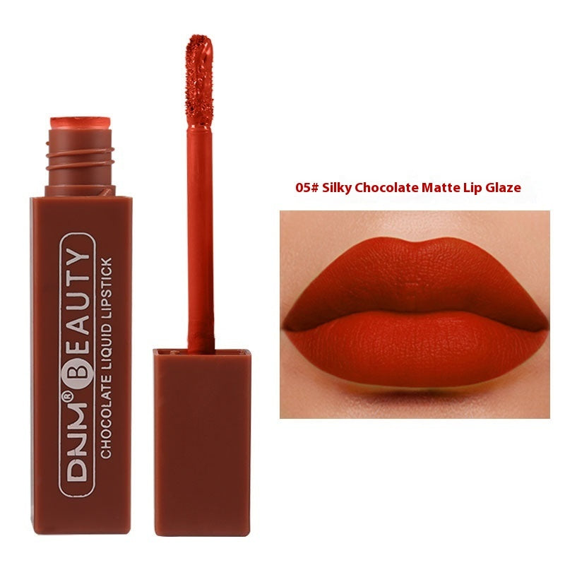 Silky No Stain On Cup Chocolate Lip Lacquer Long-lasting Matte Waterproof
