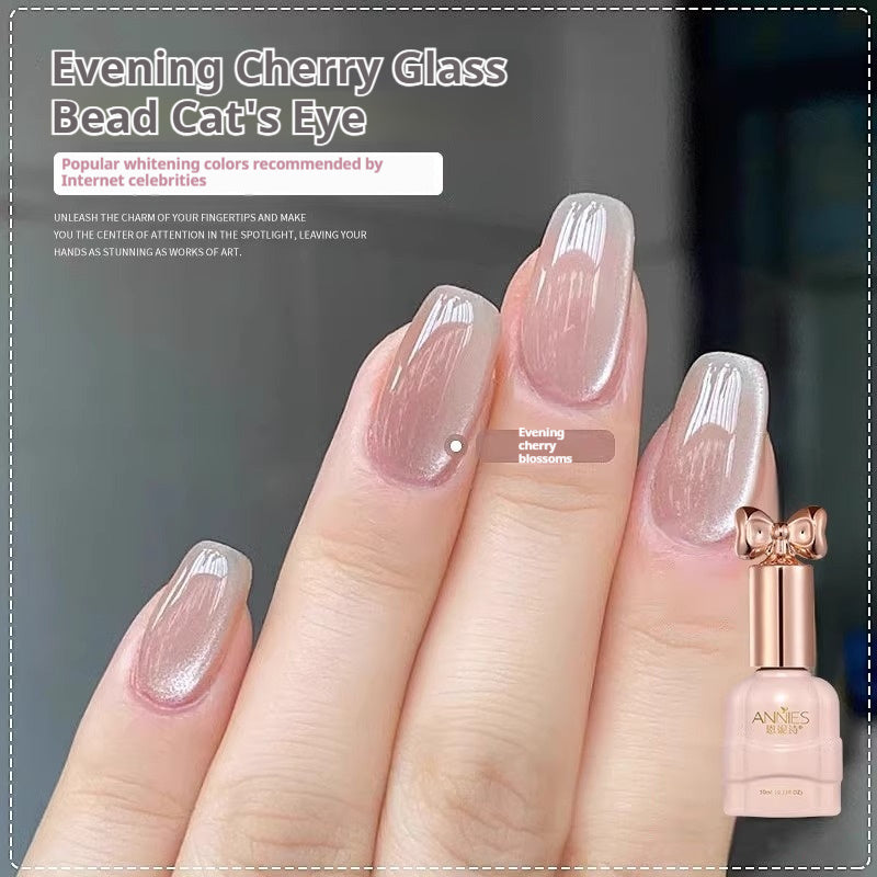 Annifs Ennis Micro Glass Bead Cat's Eye Gel Nail Polish Icy Cat Eye Gel Polish Nail Art