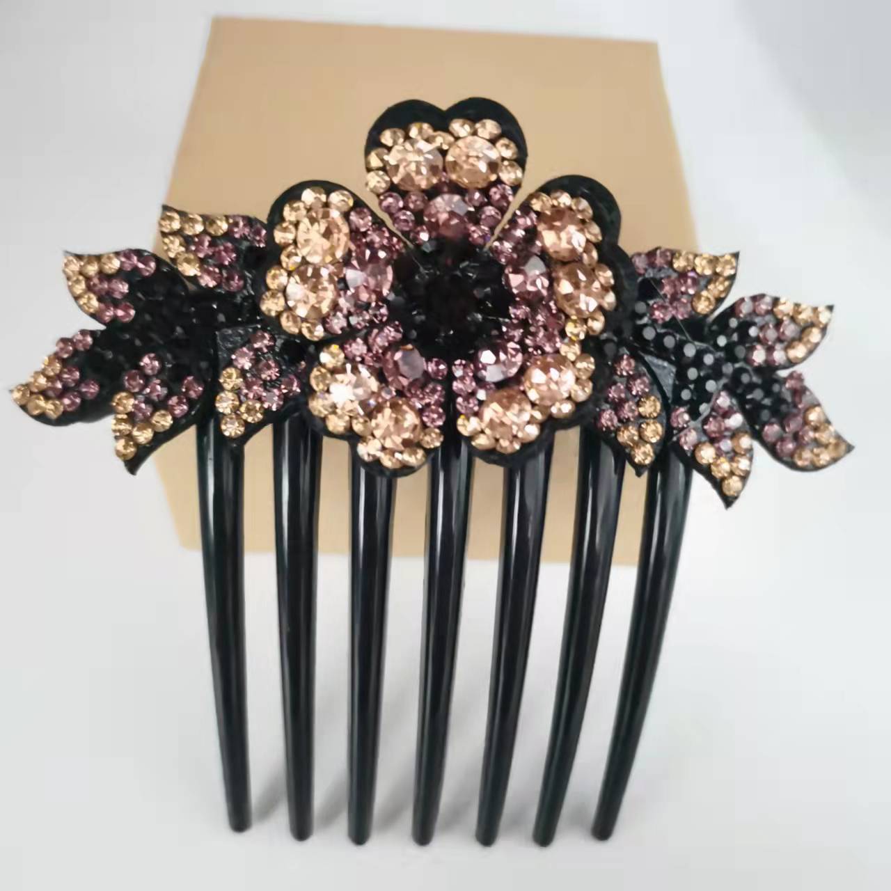 Women's Fashion Casual Rhinestone Anti-slip Hair Comb