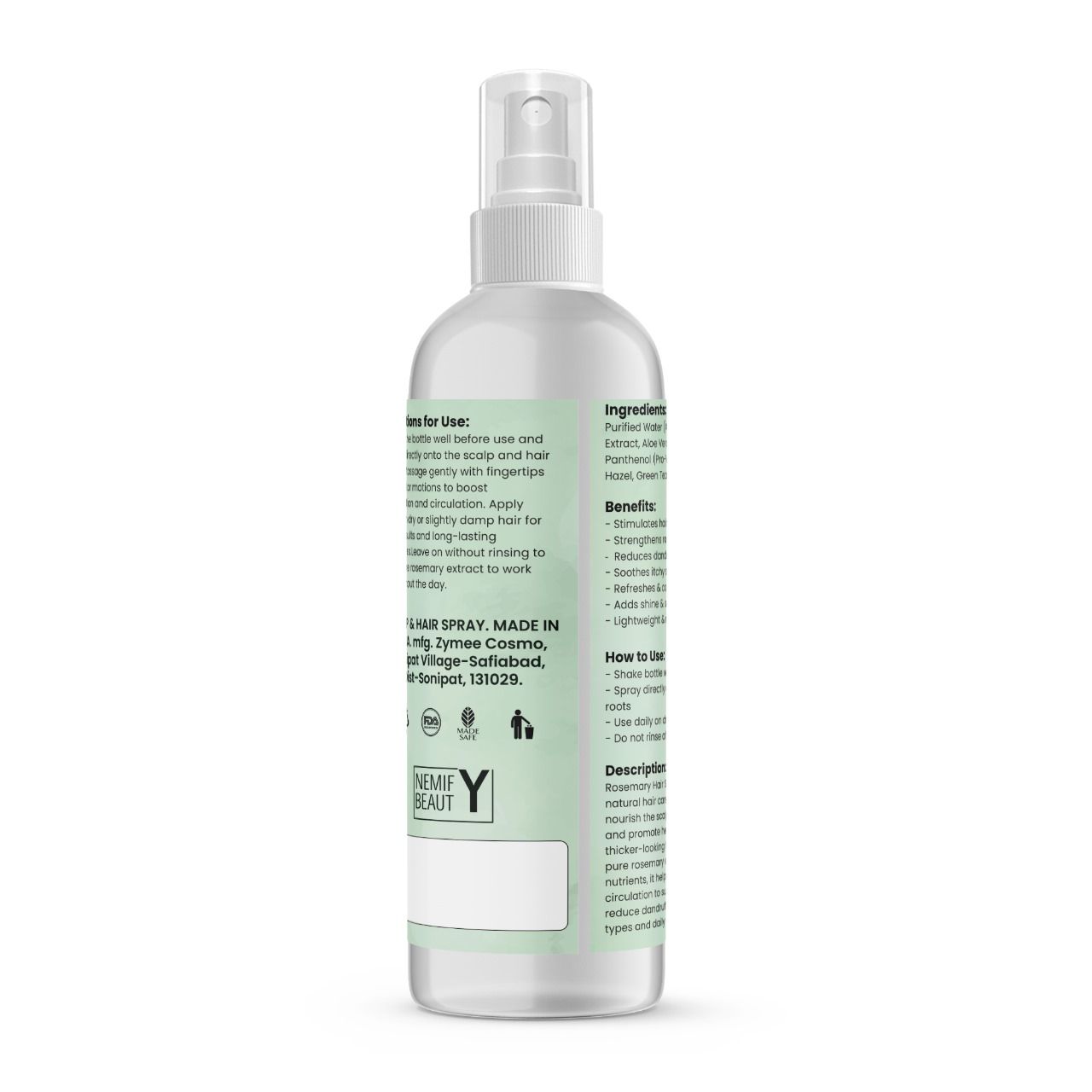 NEMIF Y BEAUT Scalp & Hair Spray 125 ML (Pack Of 2)