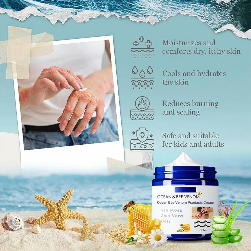 Bee Venom & Ocean Psoriasis Healing Cream (Pack Of 2)