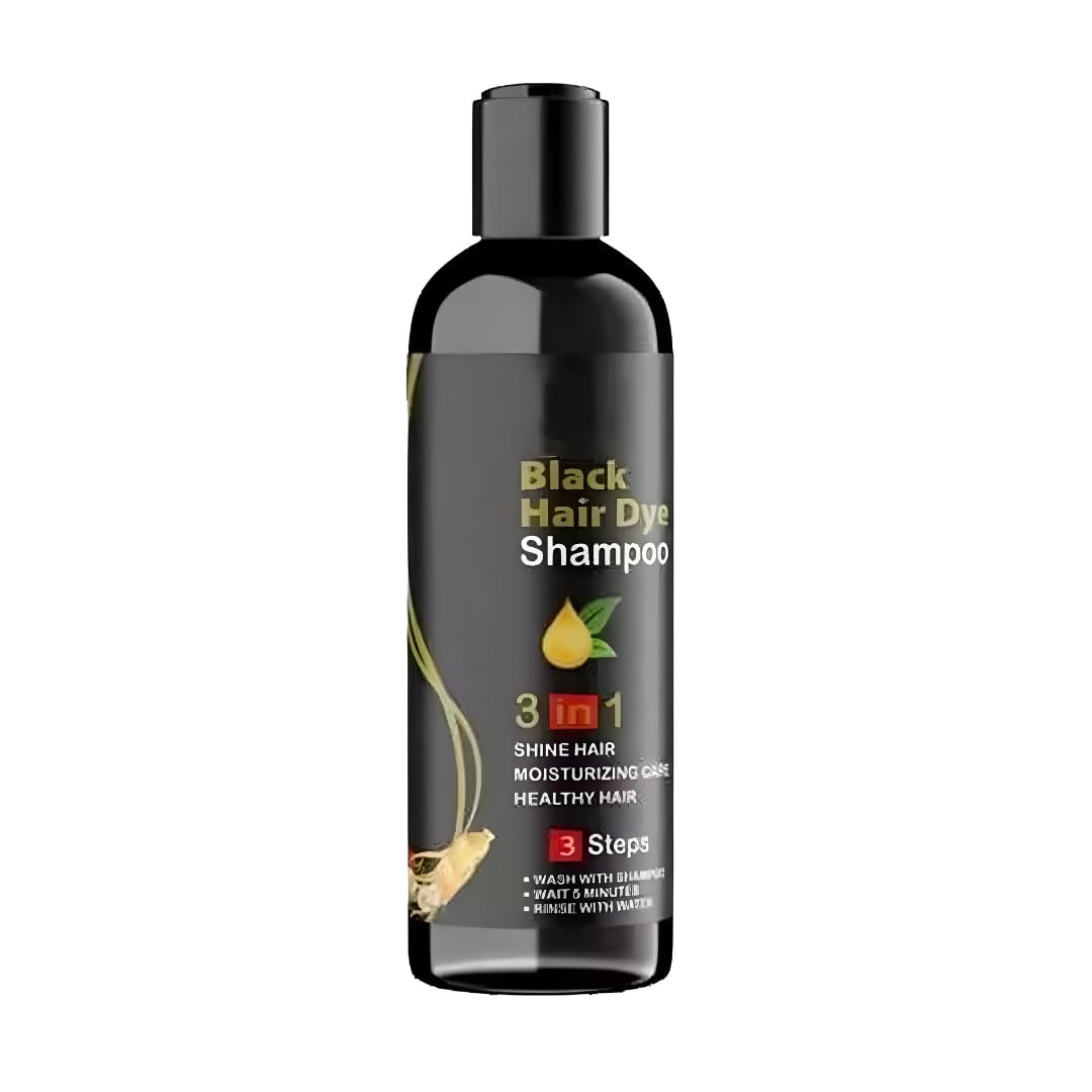 Unisex Instant Black Herbal Hair Dye Shampoo 3 In 1(100Ml) Pack Of 2