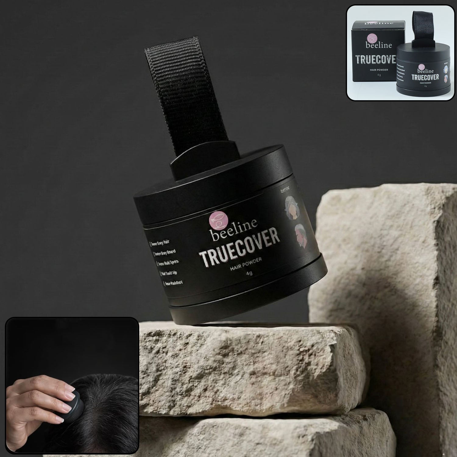 Magic Hairline Color Powder (1 Pc 4 Black Color)